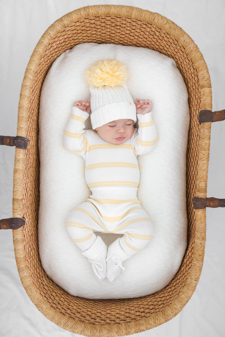 Knitted Bodysuit/Top - Mango Stripe