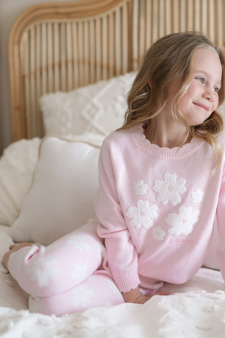 Knitted Pants - Petal