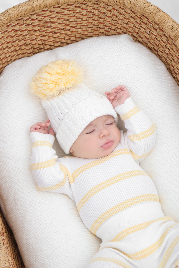 Knitted Bodysuit/Top - Mango Stripe