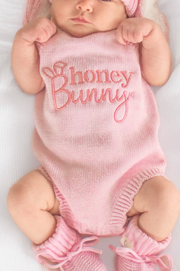 Classic Knitted Romper - Ballerina Pink