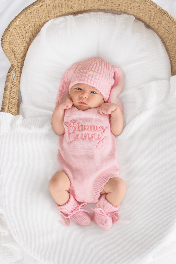 Classic Knitted Romper - Ballerina Pink