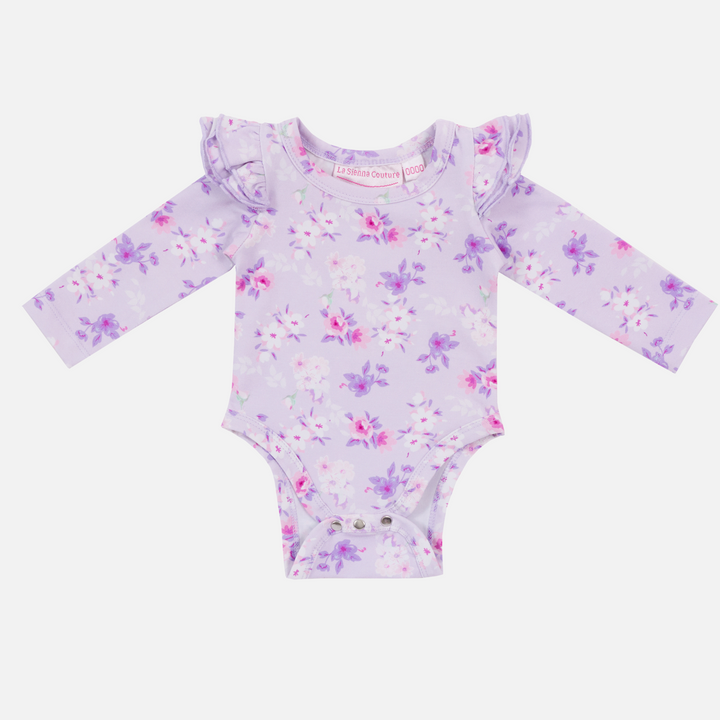 Floral Long Sleeve Flutter - Layla