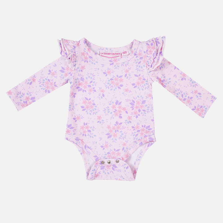 Floral Long Sleeve Flutter - Leah