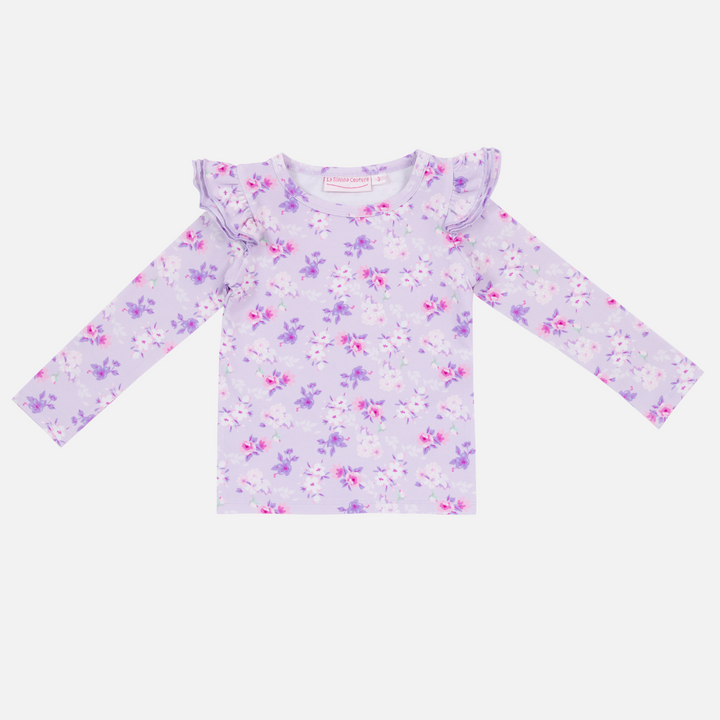 Floral Long Sleeve Flutter - Layla