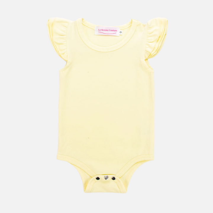 Short Sleeve Flutter - Lemon