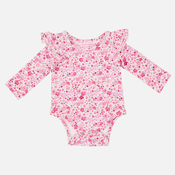 Floral Long Sleeve Flutter - Maddison