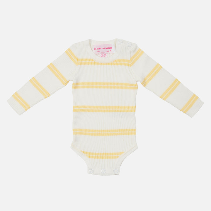 Knitted Bodysuit/Top - Mango Stripe
