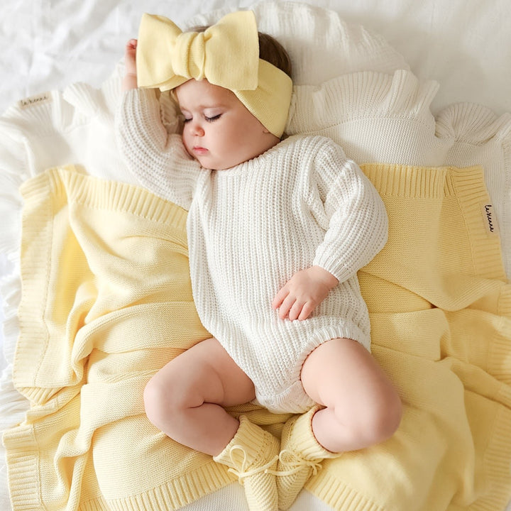 Knitted Headwrap - Daffodil Yellow