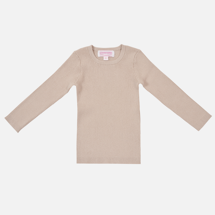 baby kids oat long sleeve knitted top