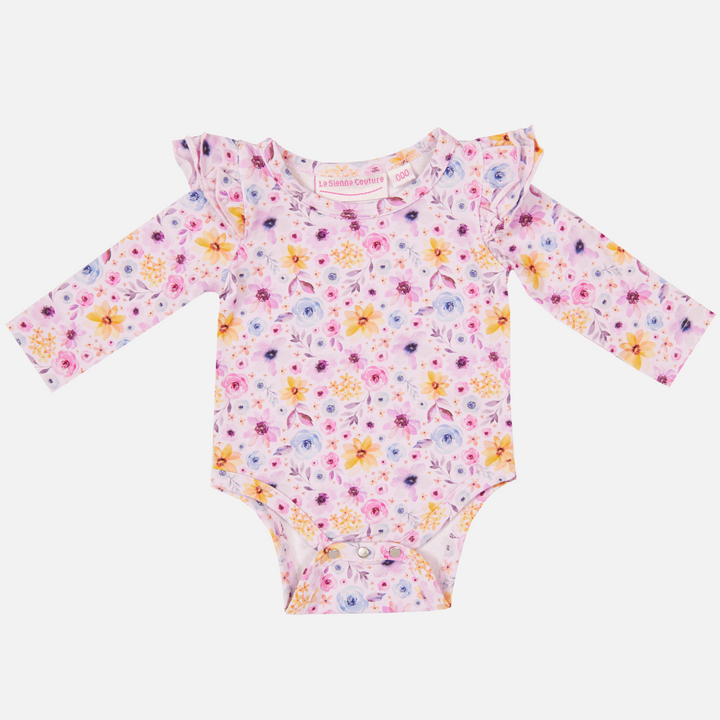 Floral Long Sleeve Flutter - Nikki