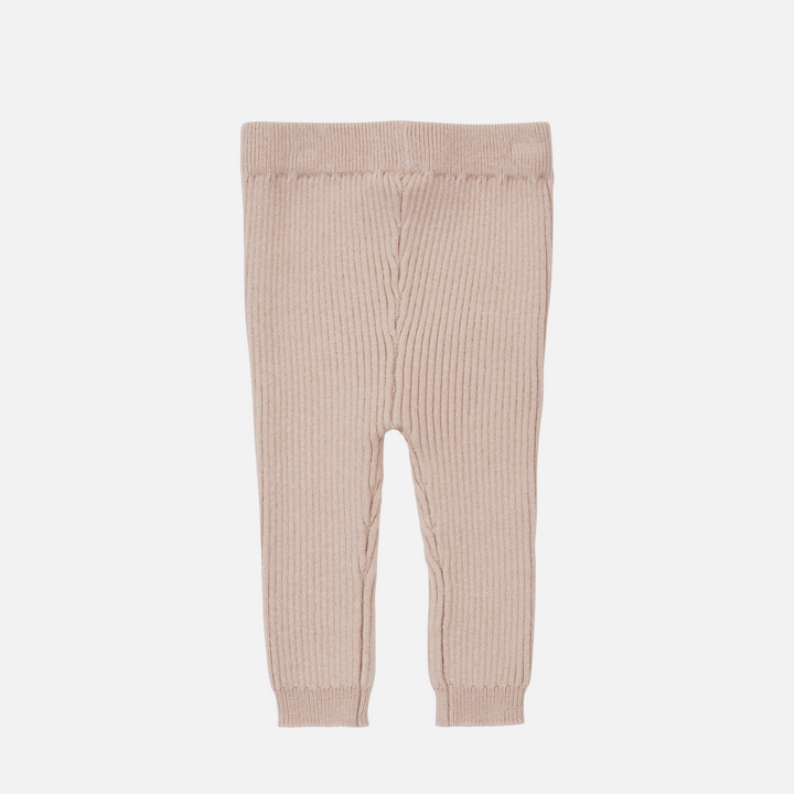 baby kids oat knitted ribbed leggings