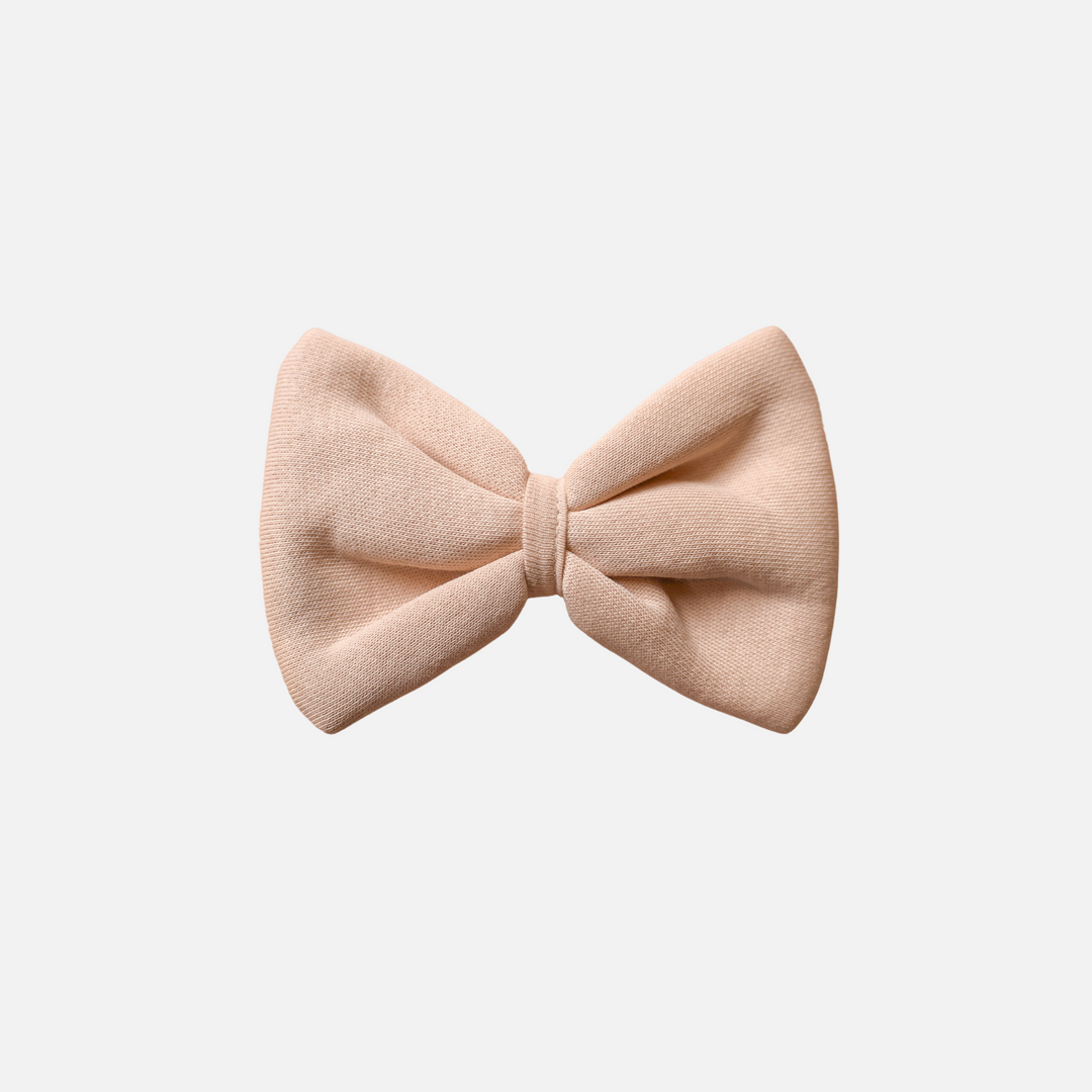 girls oatmeal large bow hair clip