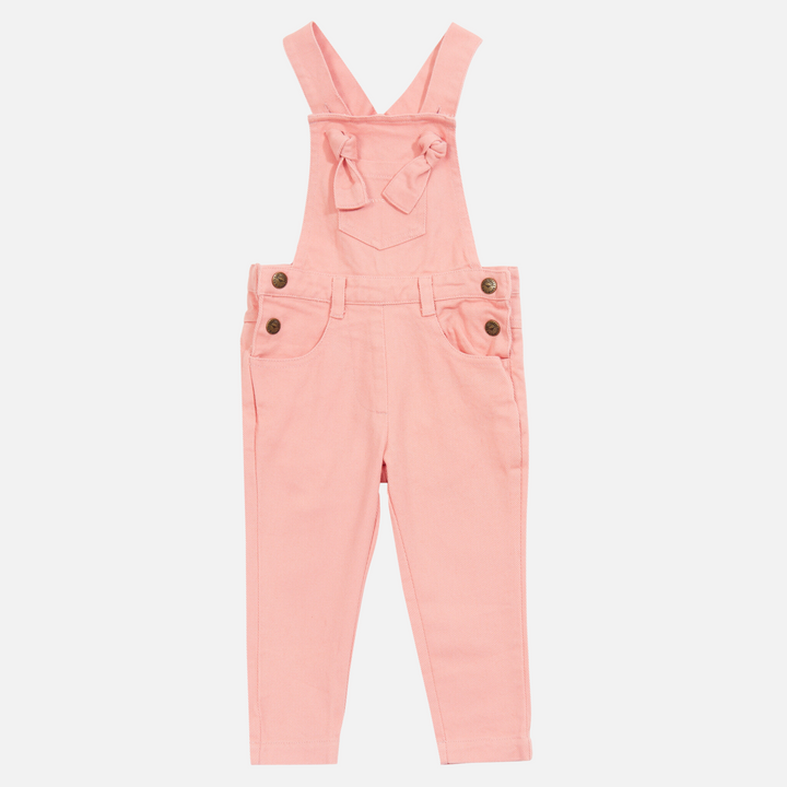 Toddler girls peach overalls