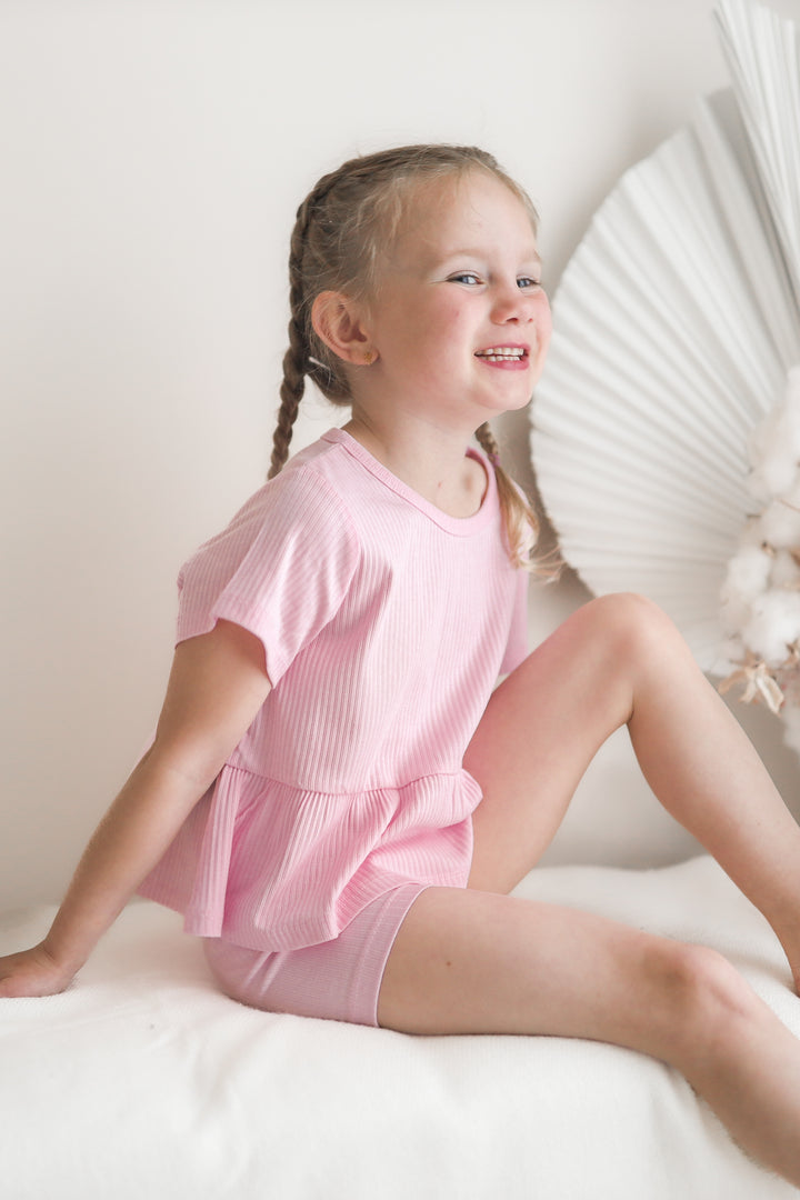 Cozy Ruffle Top - Pink Lemonade