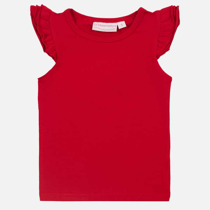Short Sleeve Flutter - Red