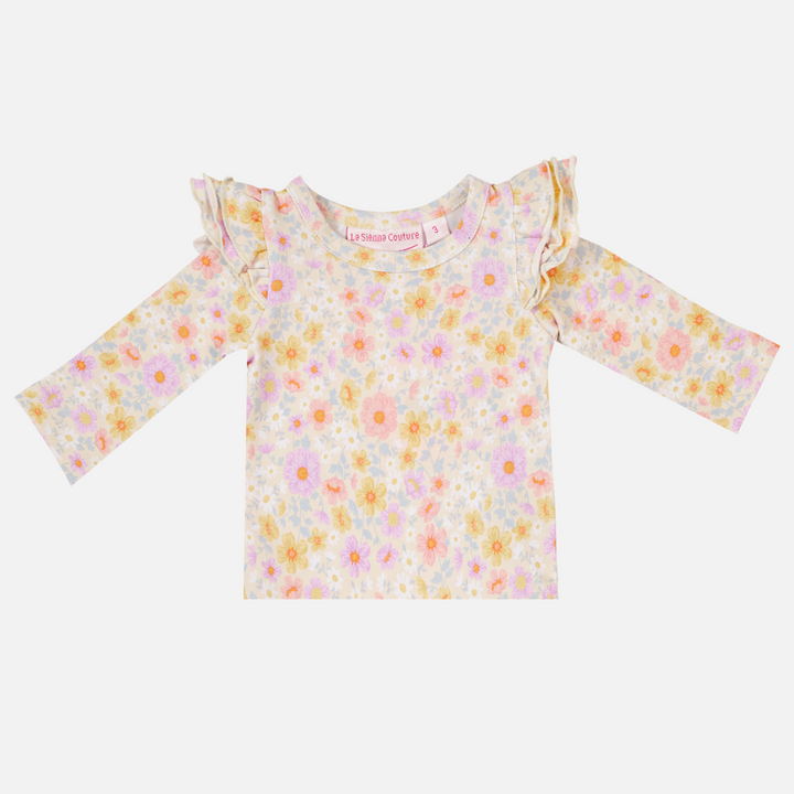 Floral Long Sleeve Flutter - Remi