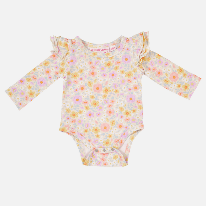 Floral Long Sleeve Flutter - Remi