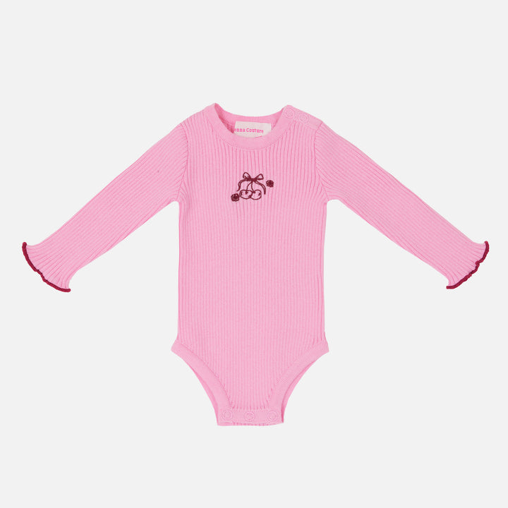 Knitted Bodysuit/Top - Peony Pink