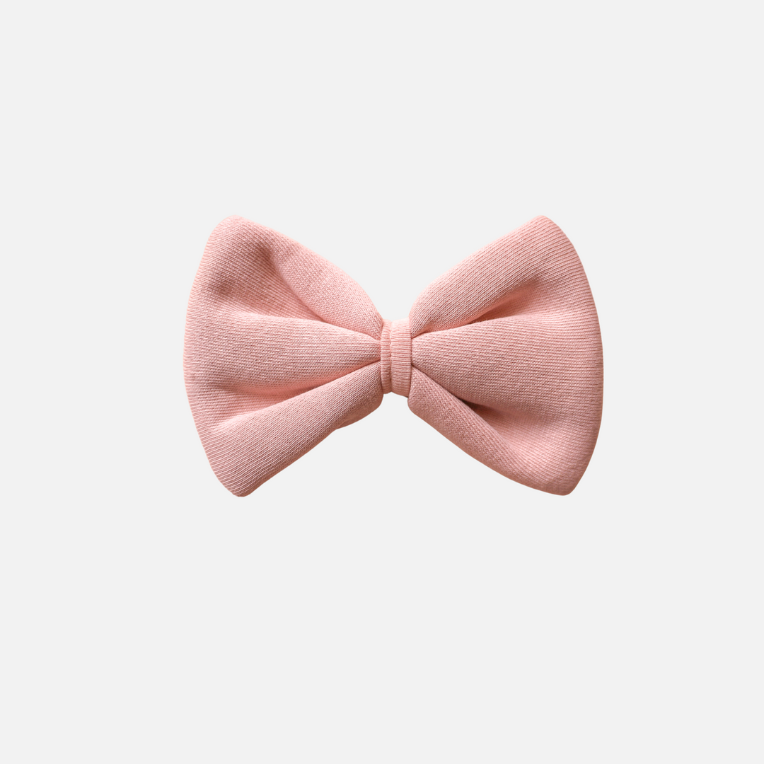 girls pink bow hair clip