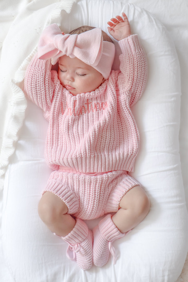 Super Chunky Knit Bloomers - Ballerina Pink