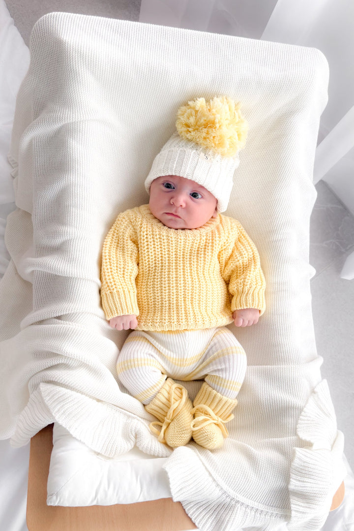 Knitted Leggings - Mango Stripe