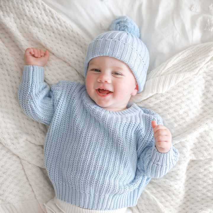 Super Chunky Knit - Sky Blue