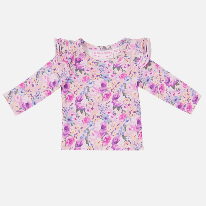 Floral Long Sleeve Flutter - Talulah