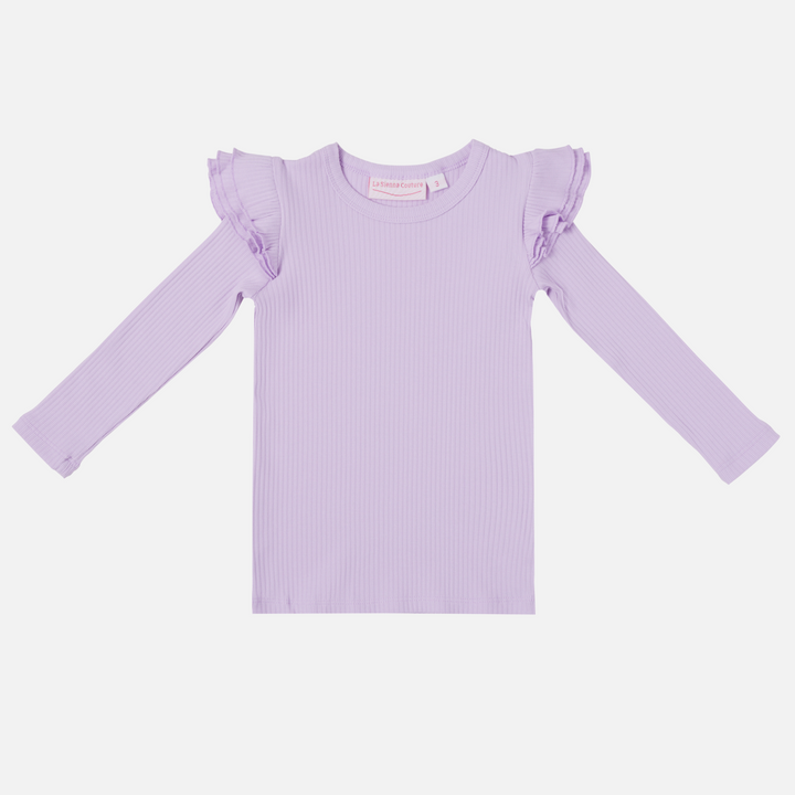 Cozy Long Sleeve Flutter - Viola