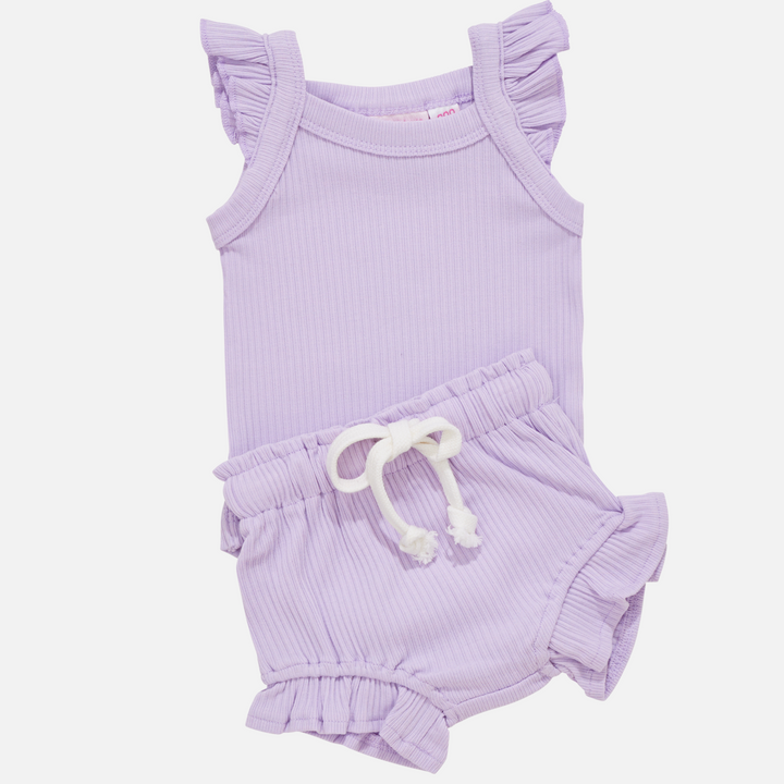 Cozy Singlet & Shorties Set - Viola