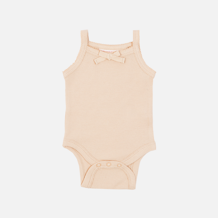 Dainty Waffle Singlet - Oatmeal