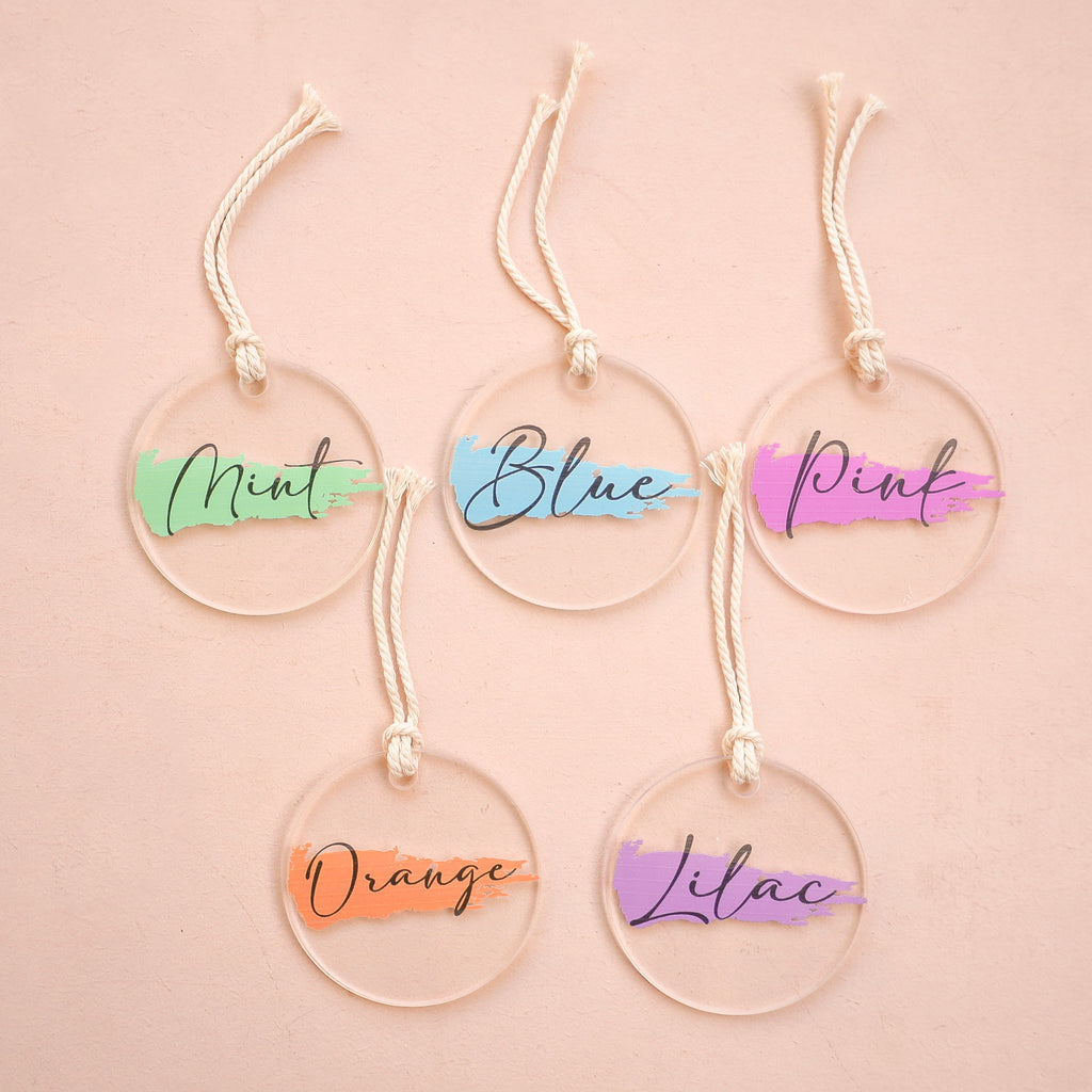 Acrylic Bag Tag Coloured Name La Sienna Couture