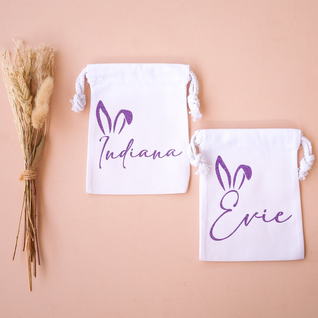 Mini Easter Egg Bag - Bunny Ears + Name - Vinyl
