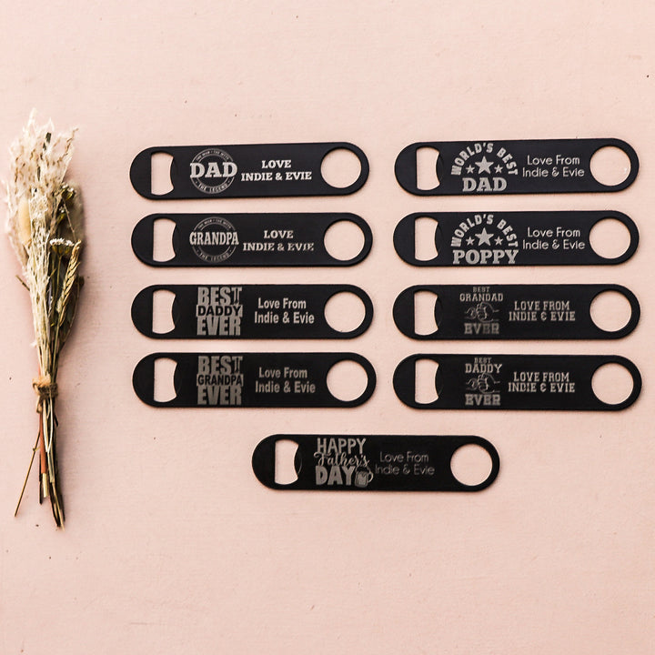 Personalised Father's Day Metal Bottle Opener