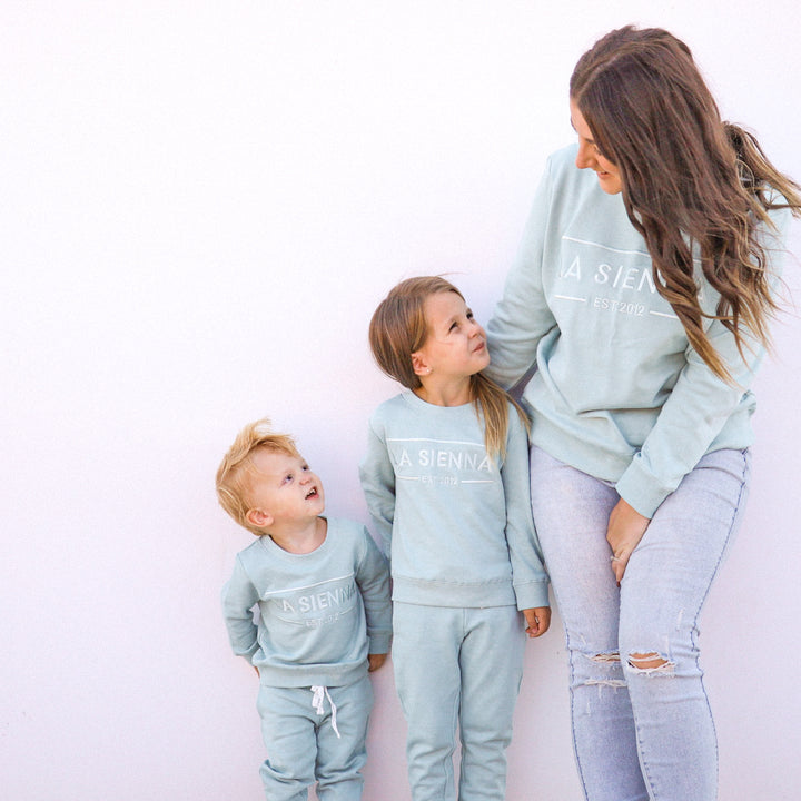 Mummy Crew Neck Logo Jumper - Glacier