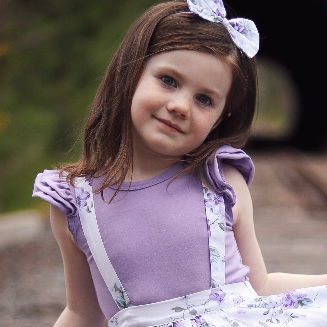 Short Sleeve Flutter - Grape