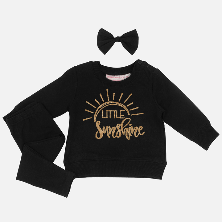 Personalised Crew Neck & Leggings - Black