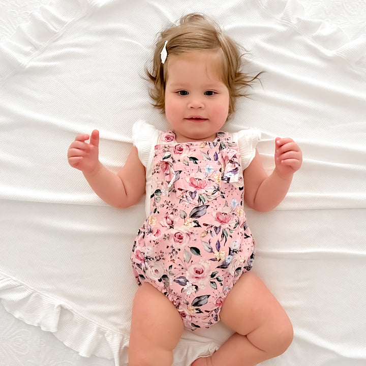 Floral Overall Romper - Lonnie