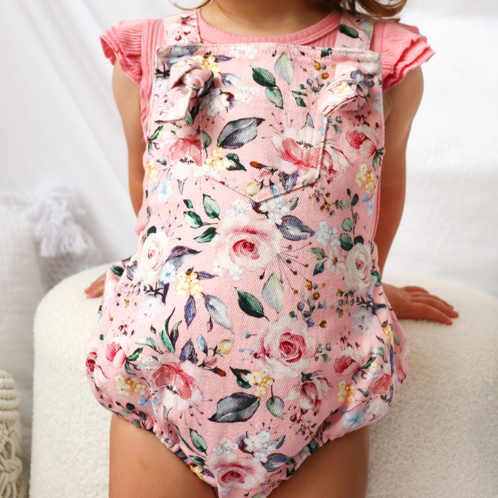 Floral Overall Romper - Lonnie