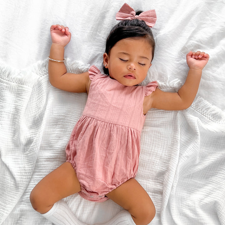 Noella Bubble Romper - Dusty Pink