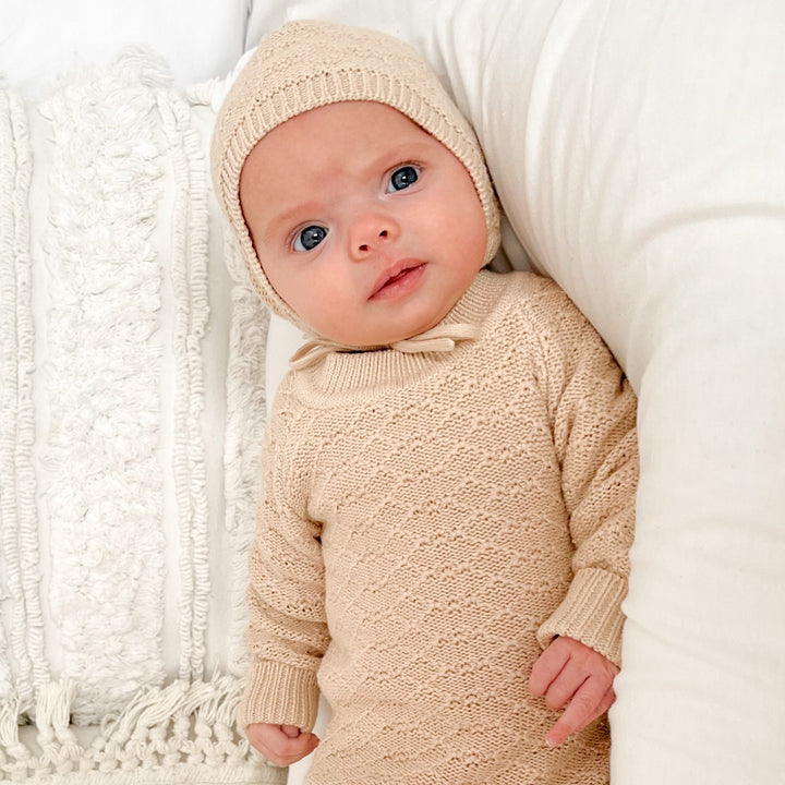 Montee Knitted Romper - Oatmeal