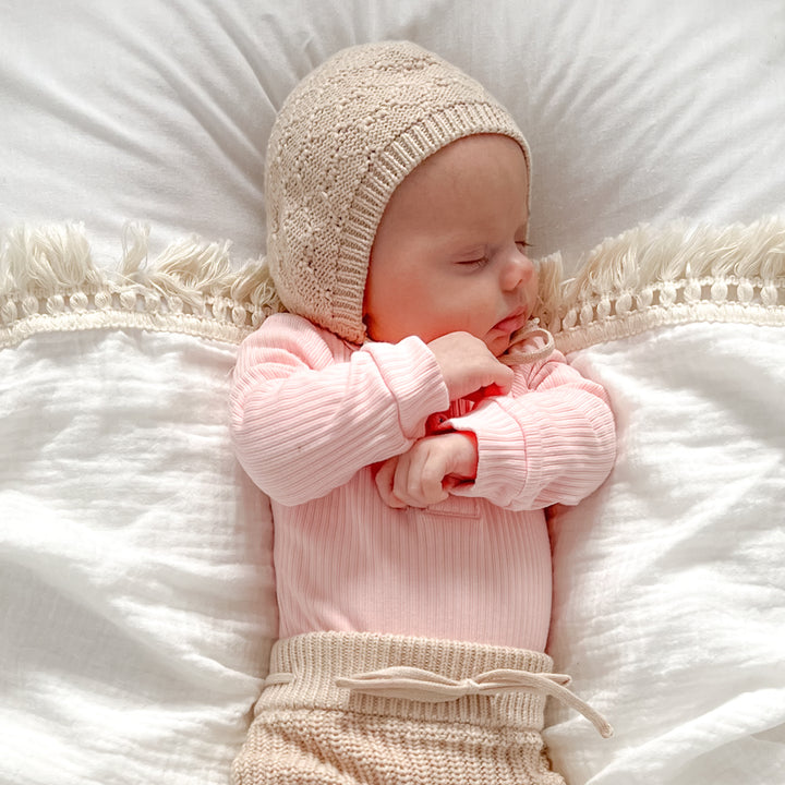 Montee Knitted Bonnet - Oatmeal