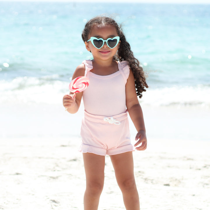 Cozy Singlet & Shorties Set - Peachy