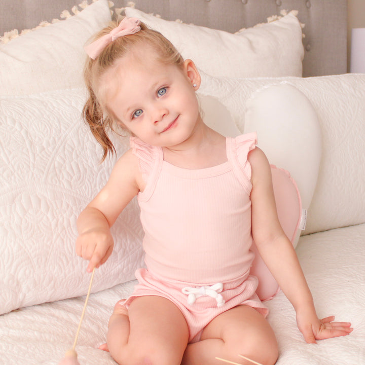 Cozy Singlet & Shorties Set - Peachy