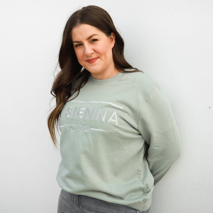 Mummy Crew Neck Logo Jumper - Basil