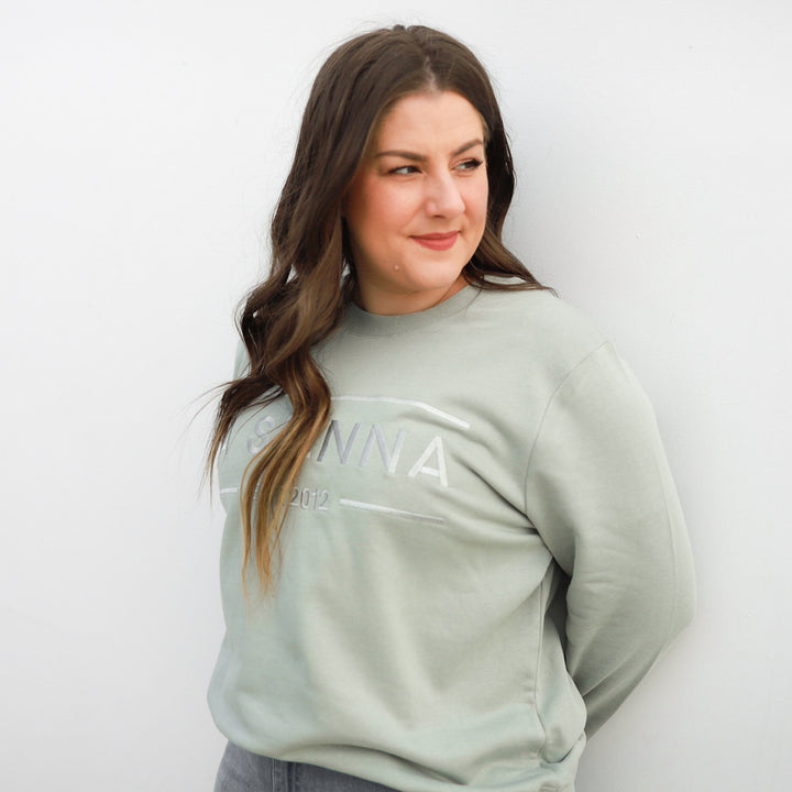 Mummy Crew Neck Logo Jumper - Basil