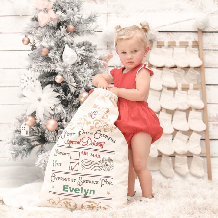 Santa Sack Style 2 - Custom Name - Vinyl