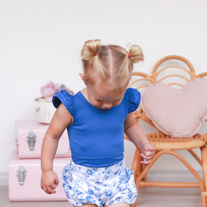 Short Sleeve Flutter - Royal Blue