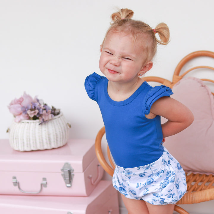 Short Sleeve Flutter - Royal Blue