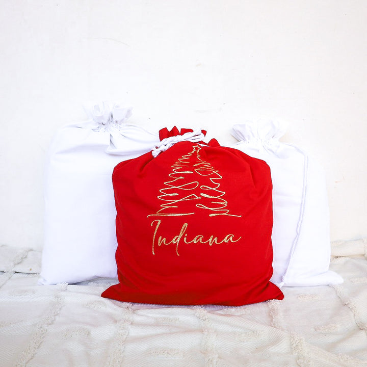 Santa Sack - Christmas Tree Name - Vinyl
