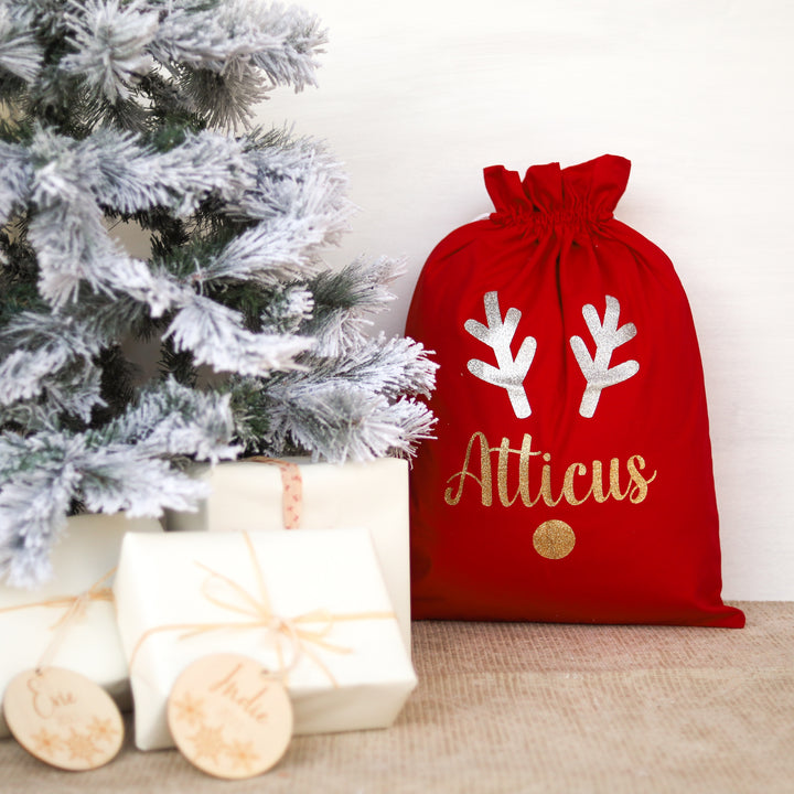 Santa Sack - Reindeer - 2 Colours - Vinyl